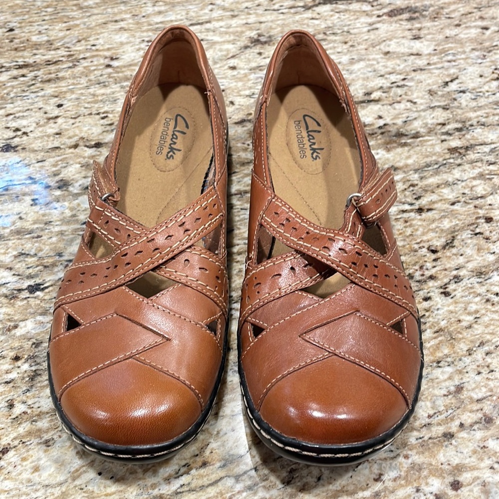 Clarks Women's Brown Leather Shoes